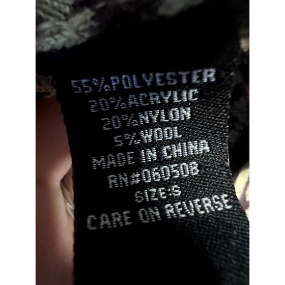 Angie aztec purple tan open front waterfall long sleeve cardigan Size Small - Picture 4 of 5